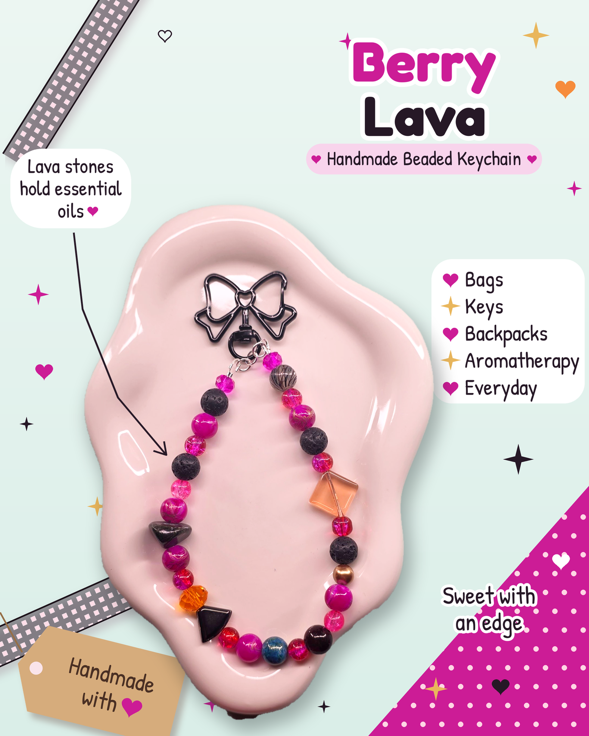 Berry Lava Keychain