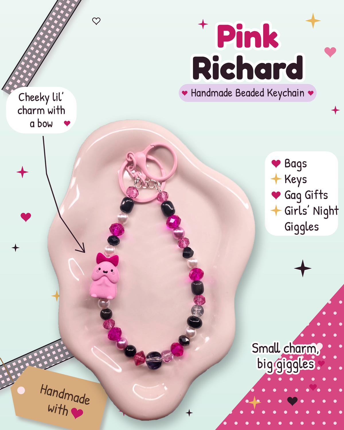 Pink Richard Keychain